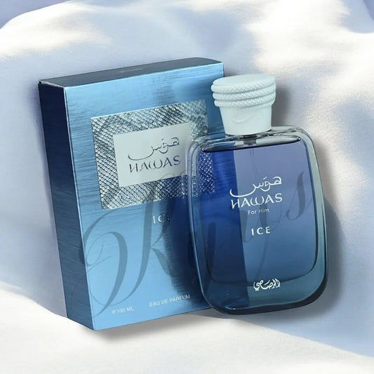 RASASI Hawas Ice for Men Eau de Parfum, 100ml (3.38 oz), Premium Arabian Fragrance - Best Holiday Gift