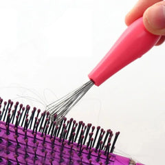 Comb Hair Brush Cleaner, Plastic Handle Cleaning Brush Remover, Embedded Beauty Tools Cleaning Supplies