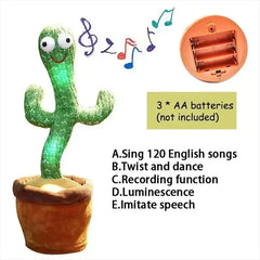 Dancing Talking Cactus Toys Birthday Present Dancing Cactus Electronic Plush Toy Home Decoration for Children Xmas Gifts
