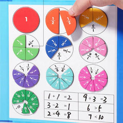 Magnetic Fraction Tiles Children Math Montessori Toys Fraction Book Set Arithmetic Teaching Aid Kids Educational Learning Toys