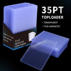 25pcs Top Loaders 200pcs Trading Card Sleeves 35pt 3”X 4“ Rigid Sport Card Protector Hard Sleeves Toploader for MTG Yugioh Card