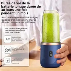 6 Color 400ml Portable USB Blender Electric Travel Juicer Cup For Smoothie Milkshake Kitchen Mini Mixer Tool