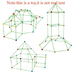 Creative Kids Toy Fort Building Kit Children's DIY 3D Castles Tunnels Tents Games Educational Toys Birthday Gifts