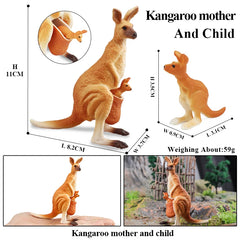 Oenux Classic Australian Wild Animals Kangaroos Koala Ostriches Mole Wombat Model Action Figure Figurine Education Toy Kid Gift