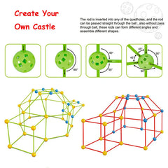 Creative Kids Toy Fort Building Kit Children's DIY 3D Castles Tunnels Tents Games Educational Toys Birthday Gifts