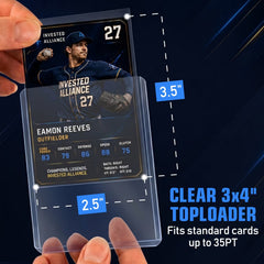Regular Top Loaders for Cards & Card Sleeves 100ct | Trading Card Sleeves Hard Plastic, Baseball Card Sleeves Soft, Ultra Sports & Plastic Card Sleeves, Ultra Clear Card Sleeve, TCG Card Sleeves