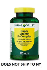 Spring Valley Super B-Complex 250 Tablets – Dietary Supplement, Free Shipping