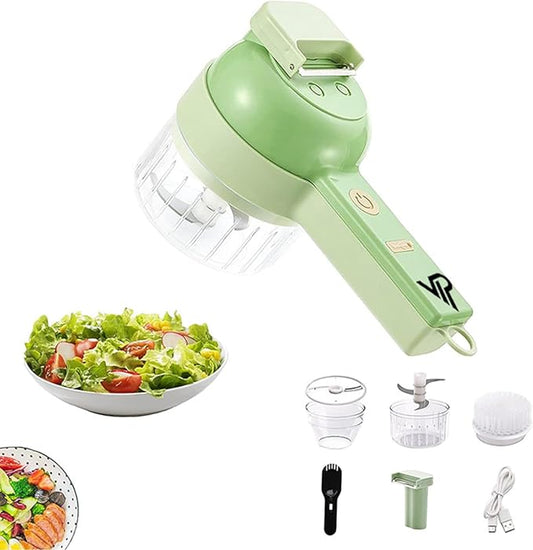 4-in-1 Electric Vegetable Cutter & Chopper Set