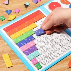 Magnetic Fraction Tiles Children Math Montessori Toys  Fraction Book Set Arithmetic Teaching Aid Kids Educational Learning Toys
