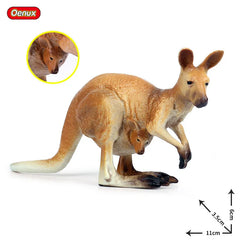 Oenux Classic Australian Wild Animals Kangaroos Koala Ostriches Mole Wombat Model Action Figure Figurine Education Toy Kid Gift