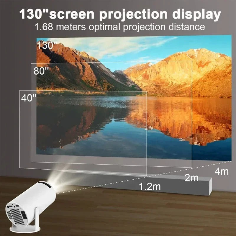 Smart Mini Projector Android 11 WiFi6 Support 4K 1080P BT5.0 Projector