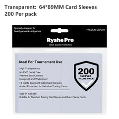 25pcs Top Loaders 200pcs Trading Card Sleeves 35pt 3”X 4“ Rigid Sport Card Protector Hard Sleeves Toploader for MTG Yugioh Card