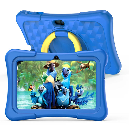 Educational and Play Tablet for Kids 7 Inch Android 11 32 GB WiFi Bluetooth Dual Camera Educational Software Installed with Proof Case, Best GIFT for Kids, B-Day Gift, X-mas Gift