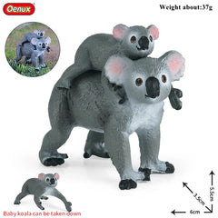 Oenux Classic Australian Wild Animals Kangaroos Koala Ostriches Mole Wombat Model Action Figure Figurine Education Toy Kid Gift