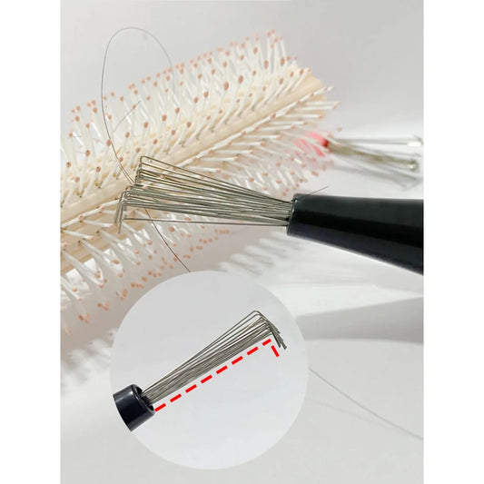 Comb Hair Brush Cleaner, Plastic Handle Cleaning Brush Remover, Embedded Beauty Tools Cleaning Supplies