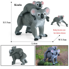 Oenux Classic Australian Wild Animals Kangaroos Koala Ostriches Mole Wombat Model Action Figure Figurine Education Toy Kid Gift