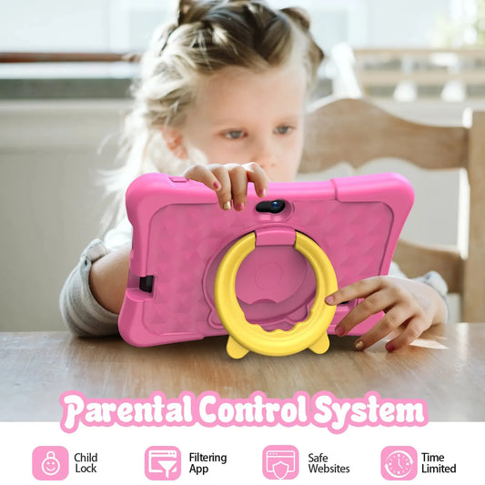 Educational and Play Tablet for Kids 7 Inch Android 11 32 GB WiFi Bluetooth Dual Camera Educational Software Installed with Proof Case, Best GIFT for Kids, B-Day Gift, X-mas Gift