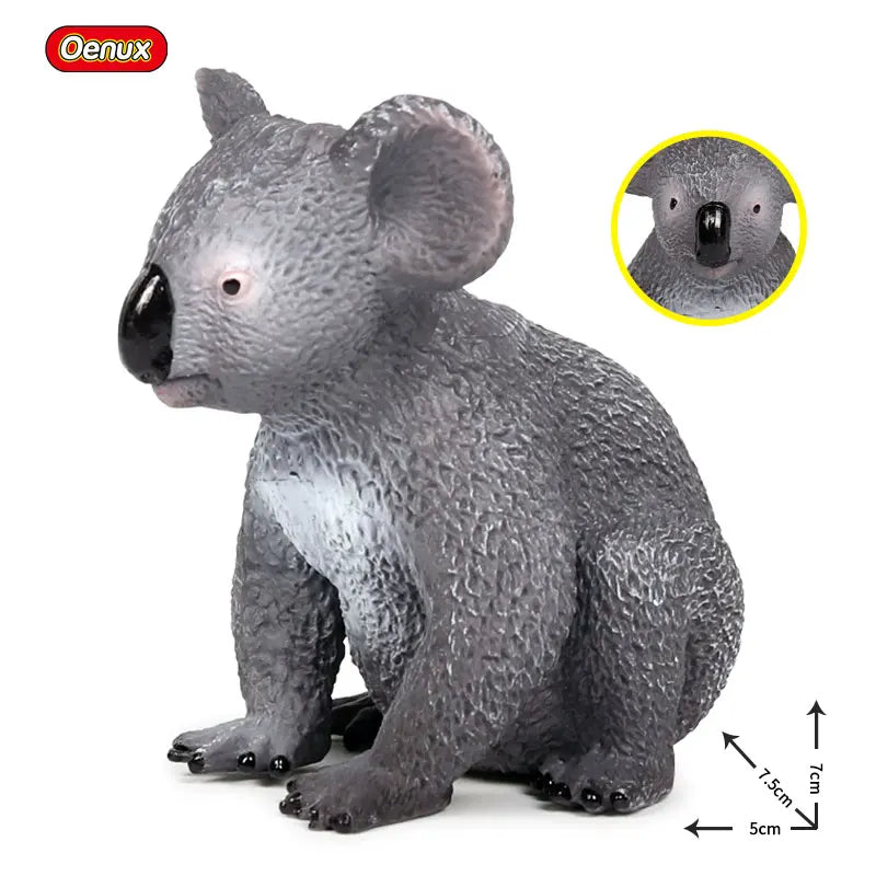Oenux Classic Australian Wild Animals Kangaroos Koala Ostriches Mole Wombat Model Action Figure Figurine Education Toy Kid Gift