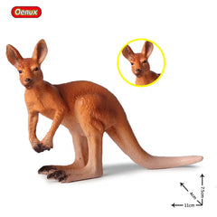 Oenux Classic Australian Wild Animals Kangaroos Koala Ostriches Mole Wombat Model Action Figure Figurine Education Toy Kid Gift