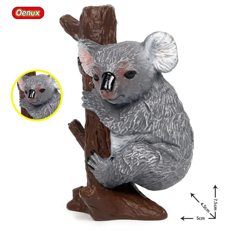 Oenux Classic Australian Wild Animals Kangaroos Koala Ostriches Mole Wombat Model Action Figure Figurine Education Toy Kid Gift