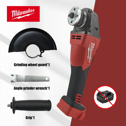 Milwaukee Angle Grinder 125mm Brushless Polishing Cutting Machine No-Lock Paddle Switch Electric Cordless Power Tools