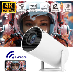 Smart Mini Projector Android 11 WiFi6 Support 4K 1080P BT5.0 Projector