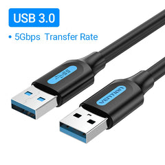 Vention USB to USB Extension Cable Male to Male 3.0 2.0 USB Extender Cord for Hard Disk TV Box Radiator USB 3.0 Cable Extension