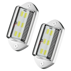 2PCS 6 LED Car License Number Plate Light For SUV Truck Trailer Van Tag Step Lamp White Bulbs Car Products License Plate Lights