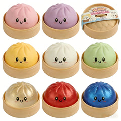 New Glitter Dumpling Glitter Dumpling Squishy with Box Dumplings Sensory Squeeze Toy for Stress Relief