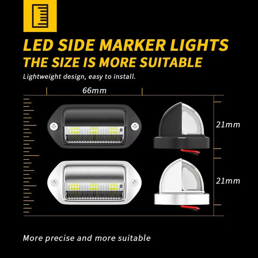 2PCS 6 LED Car License Number Plate Light For SUV Truck Trailer Van Tag Step Lamp White Bulbs Car Products License Plate Lights