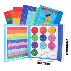 Magnetic Fraction Tiles Children Math Montessori Toys  Fraction Book Set Arithmetic Teaching Aid Kids Educational Learning Toys