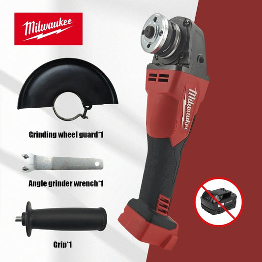 125mm Brushless Angle Grinder Compatible with Milwaukee Battery No-Lock Cutting & Polishing Tool ⭐