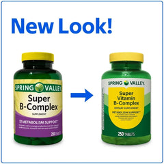 Spring Valley Super B-Complex 250 Tablets – Dietary Supplement, Free Shipping